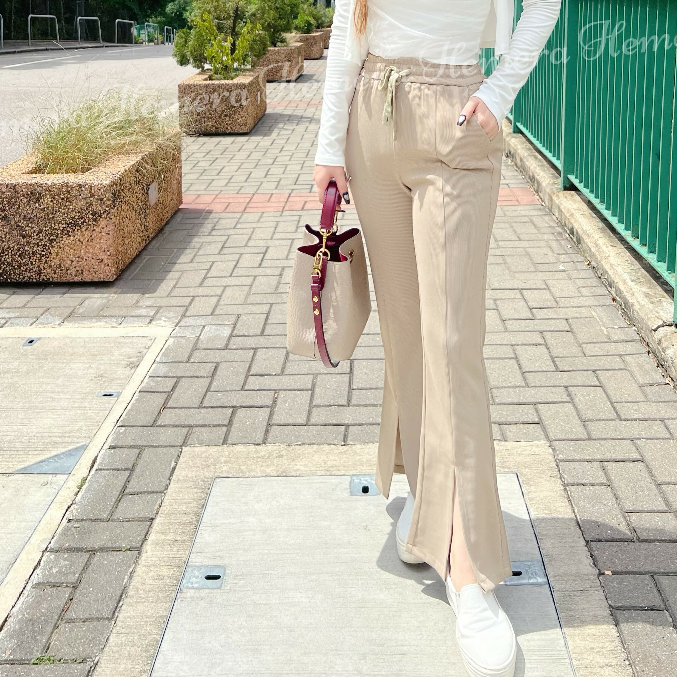 PT23S0958 顯瘦開叉喇吧褲