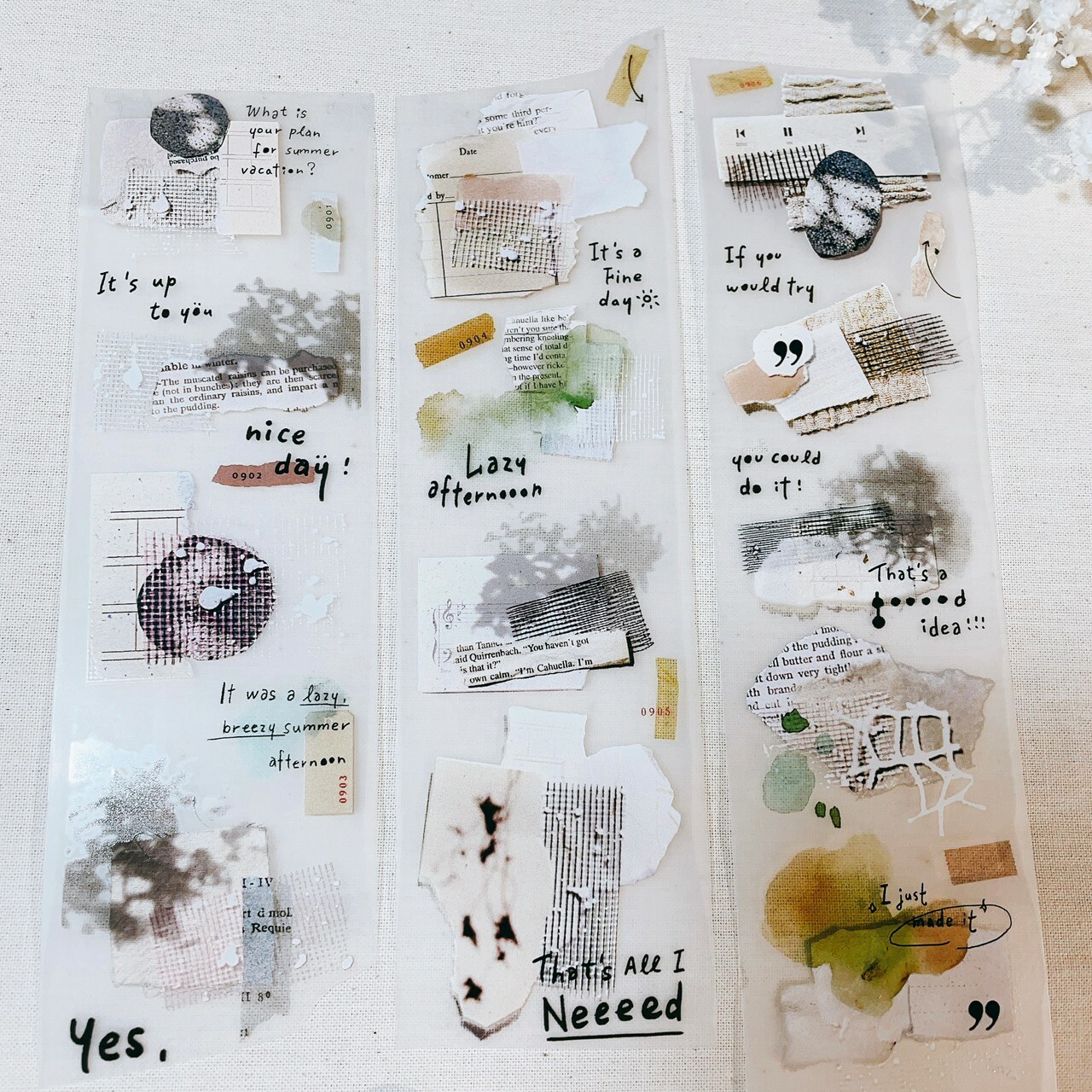 立夏 x 無色綻放．nice day 5cm霧面PET膠帶 <整捲/分裝(2循環)>