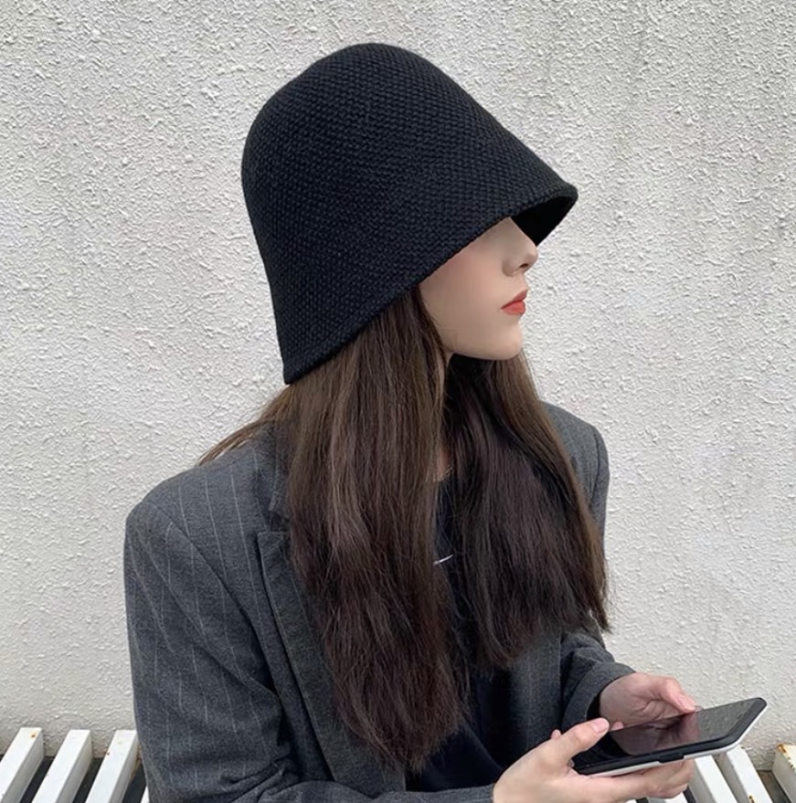 針織透氣漁夫帽/三色