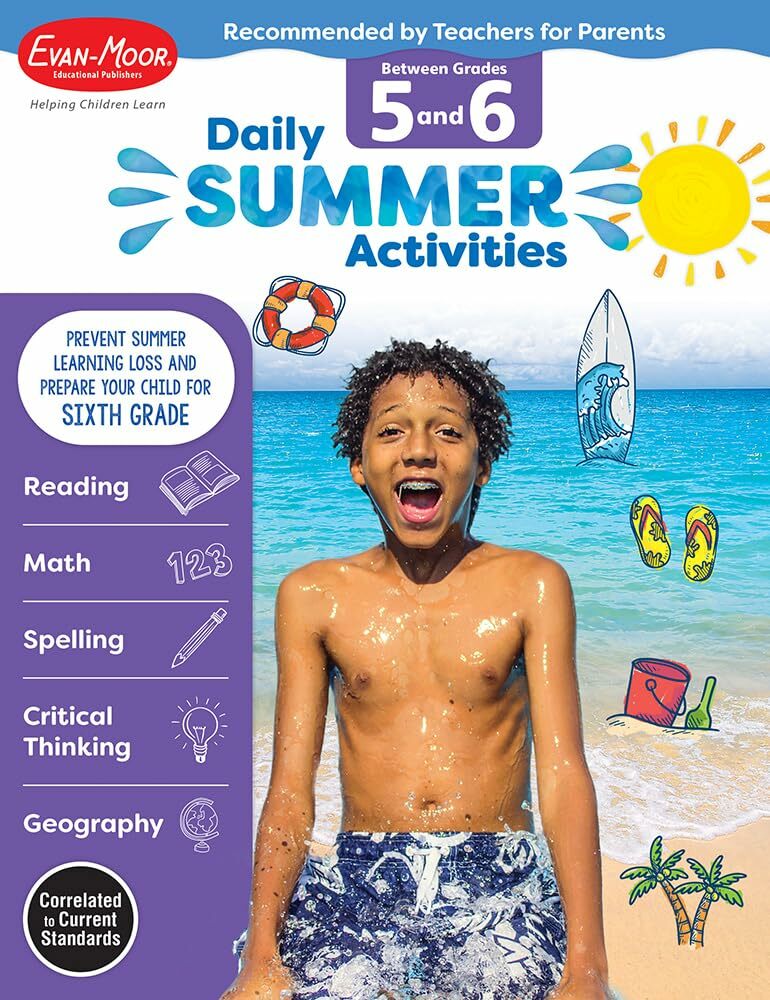 Evan-Moor Daily Summer Activities, Grade 5-6 Paperback – Student Edition
