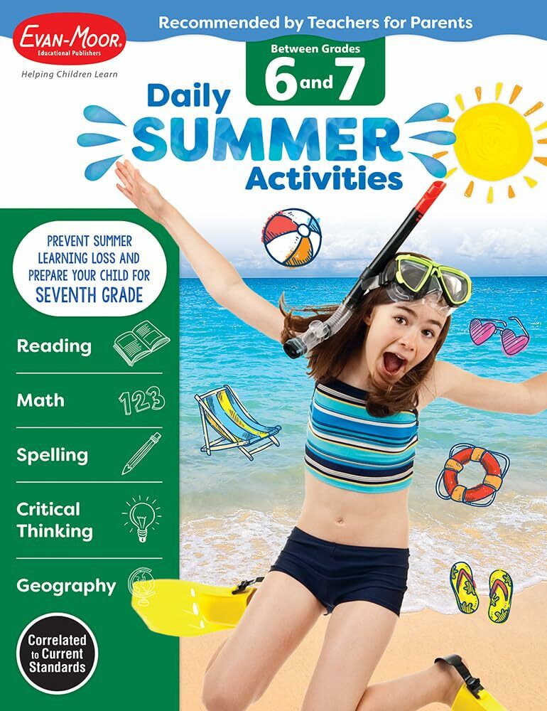 Evan-Moor Daily Summer Activities, Grade 6-7 Paperback – Student Edition,