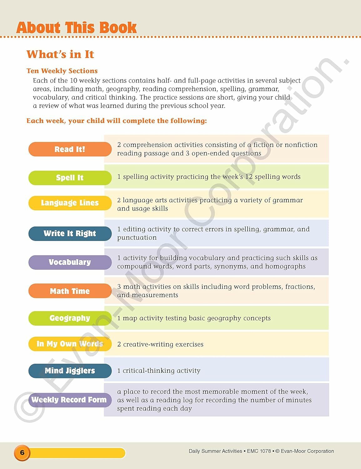 Evan-Moor Daily Summer Activities, Grade 7-8 Paperback – Student Edition