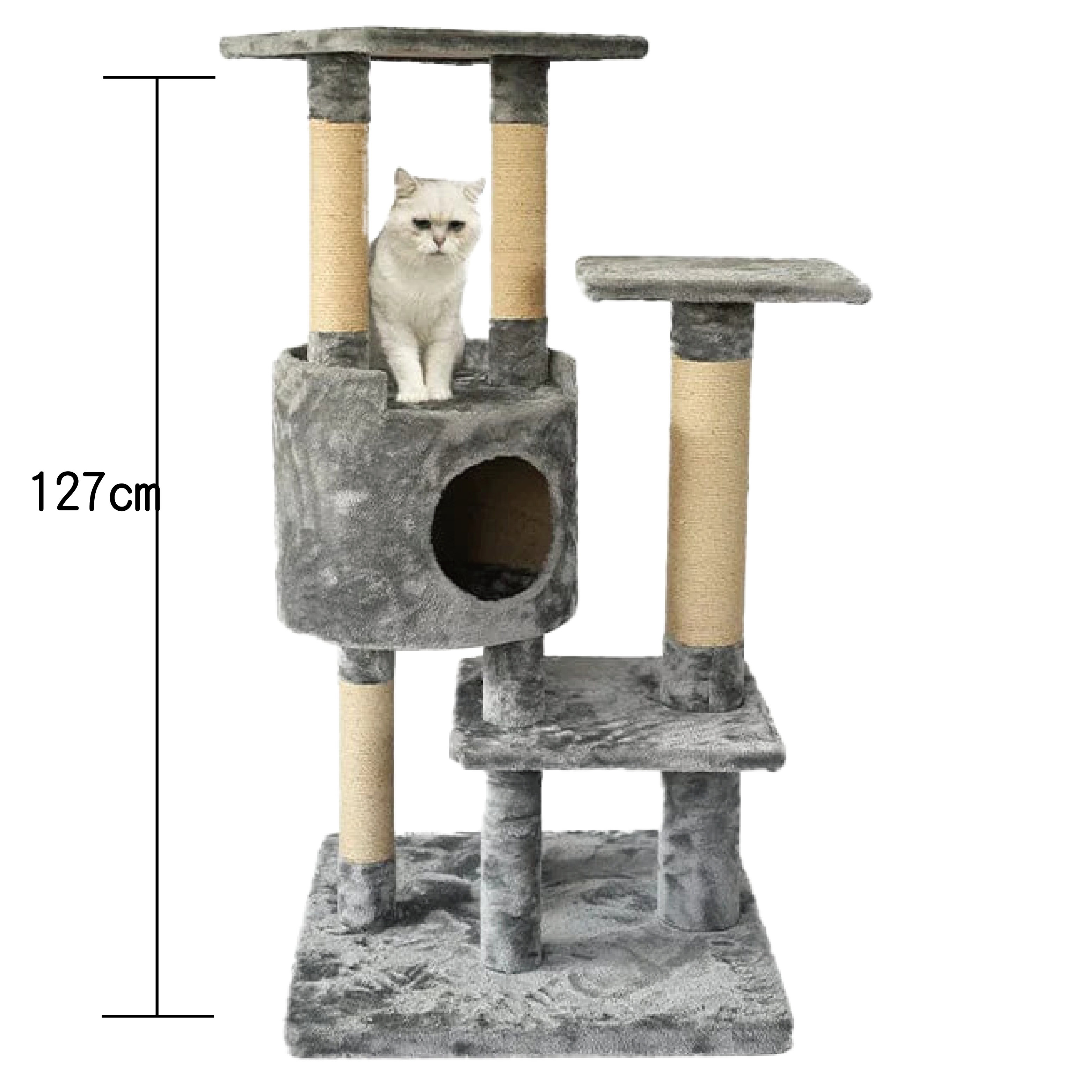 Pawise⎜ 中型洞穴休息貓爬架 (高:127cm) (No.28674)