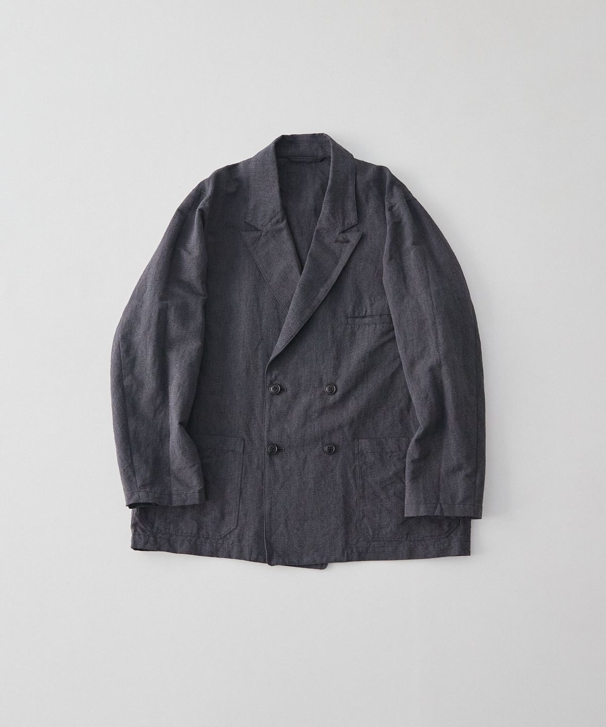 NEST ROBE CONFECT - Heathered twill double-breasted wor