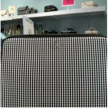 [S] KATE SPADE KC557 MADISON JAZZY GINGHAM PRINT UNIVERSAL LAPTOP CASE,BLACK MULTI, 196021323485 (SKS787)