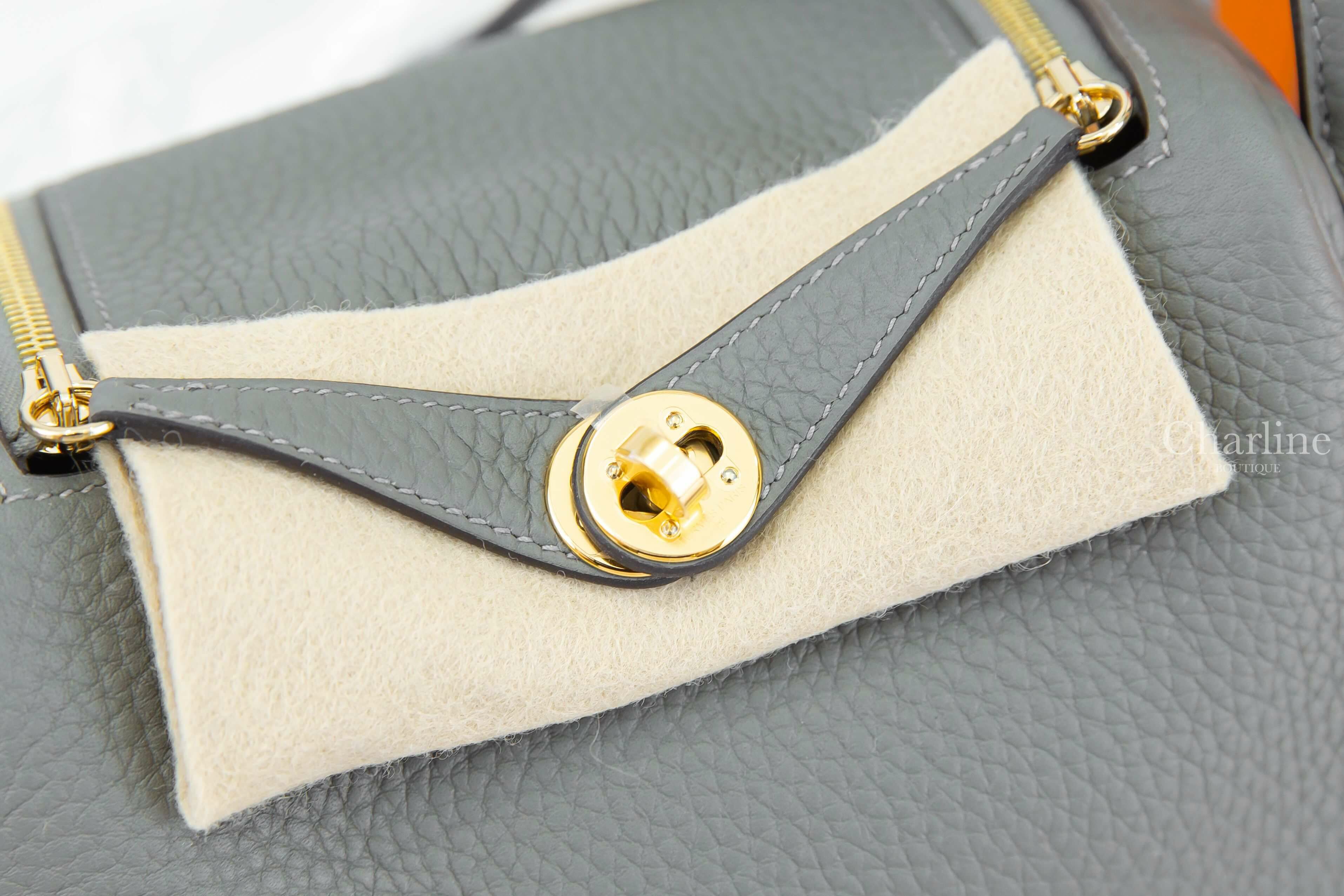 Hermès Lindy Mini 0L Gris Meyer Taurillon Clemence 積雨雲灰金釦