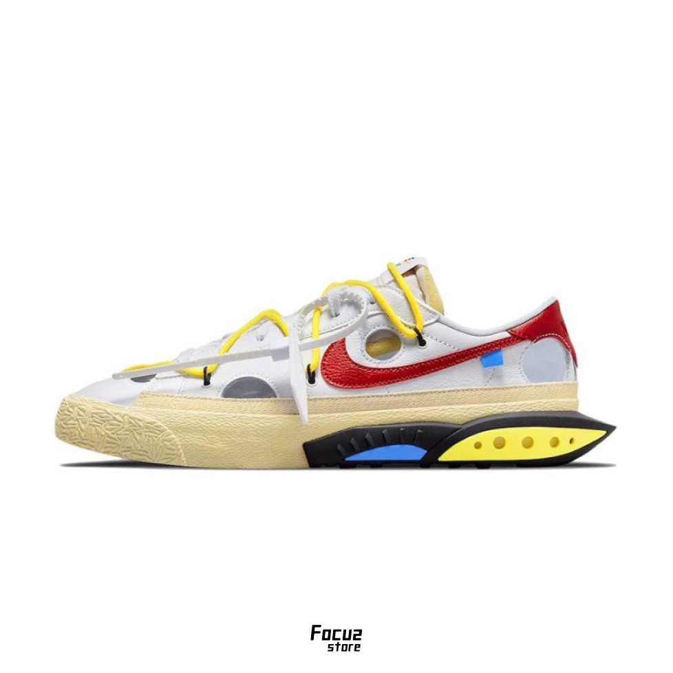 【Focus Store】現貨秒發 Off-White x Blazer Low 'White University Red' 白紅 DH7863-100