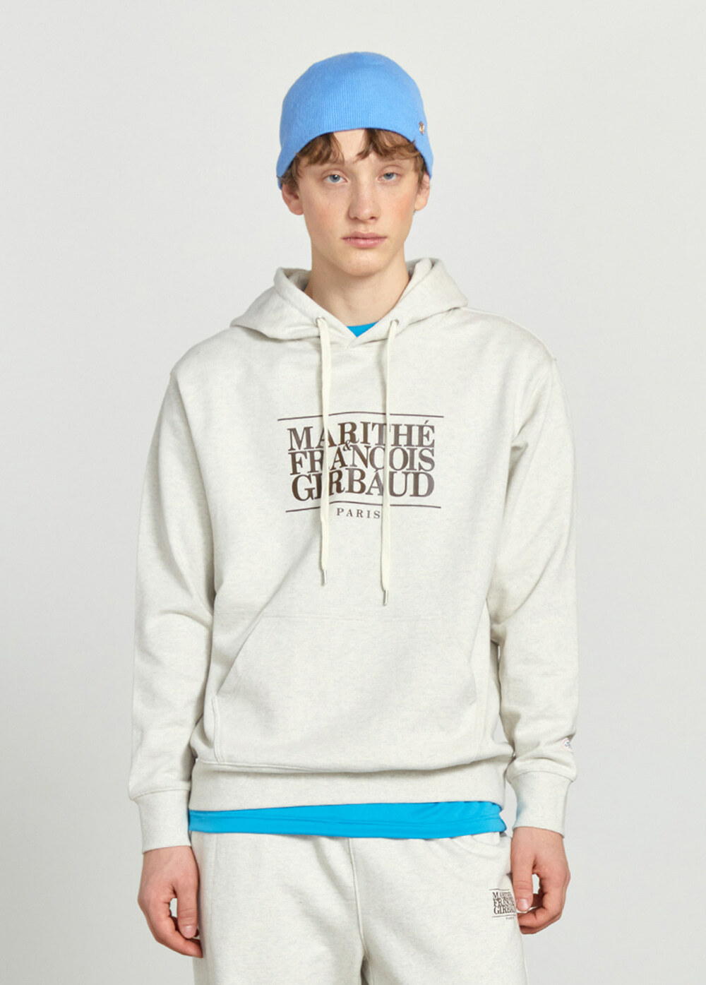 Marithe Francois Girbaud Classic Logo Hoodie Oatmeal