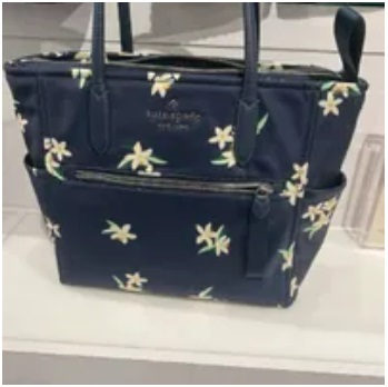[S] KATE SPADE KD726 CHELSEA ORANGE BLOSSOM TOSS PRINT CROSSBODY,PARISIAN NAVY, 196021319075 (SKS792)