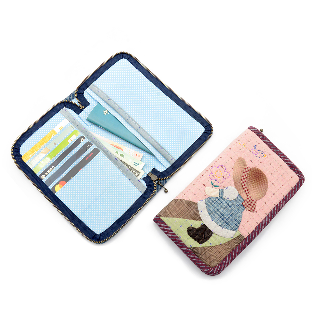 販售原尺寸【紙型】(鳥語花香拉鍊長夾)