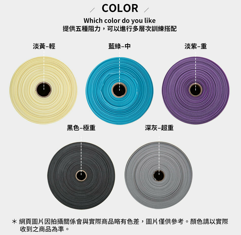 dyaco 岱宇 - SPIRIT TCR 多功能彈力帶25碼 - 極重 - 灰