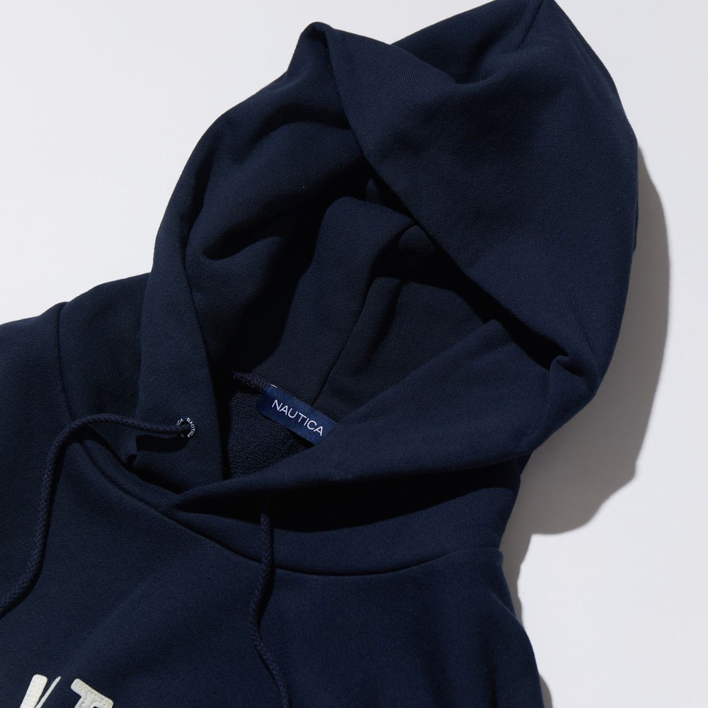 NAUTICA 23FW Felt Patch Arch Logo Sweat Hoodie 帽T 印花 長谷川昭雄 日系 休閒上衣