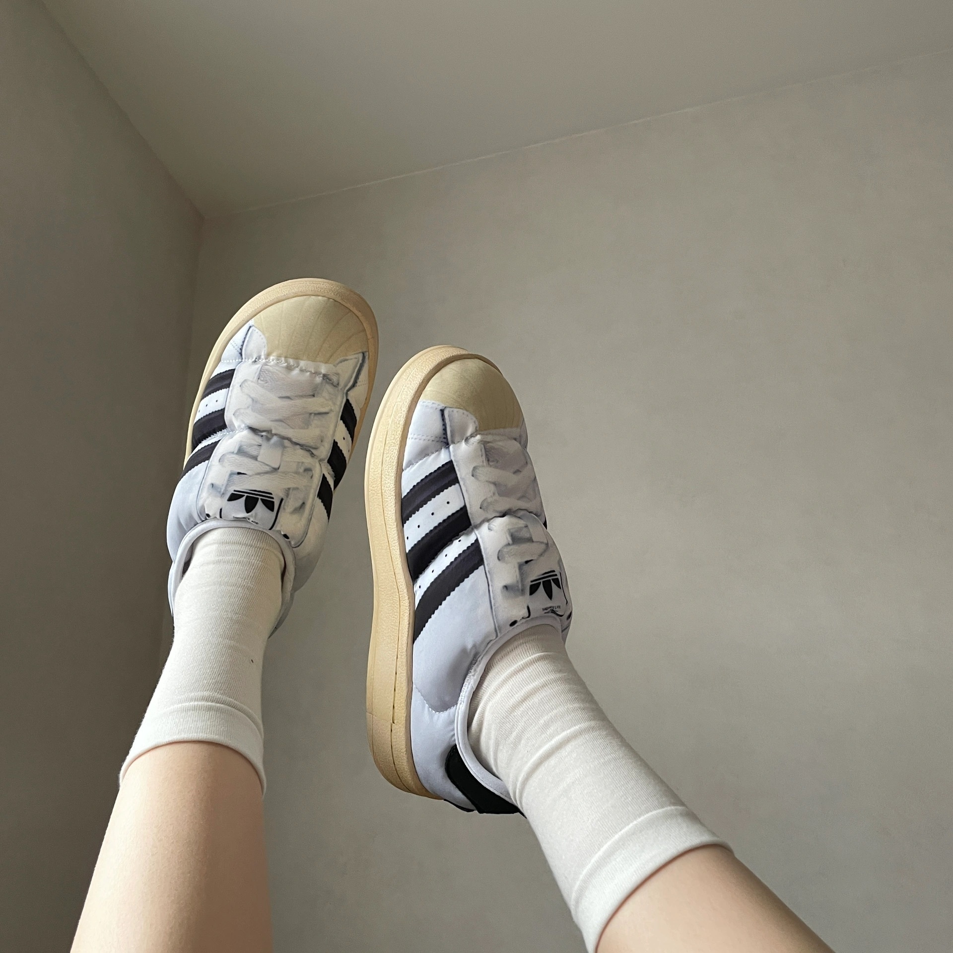 ADIDAS PUFFYLETTE SUPERSTAR 數碼印假鞋帶胖胖鞋麵包鞋男女鞋HP6697