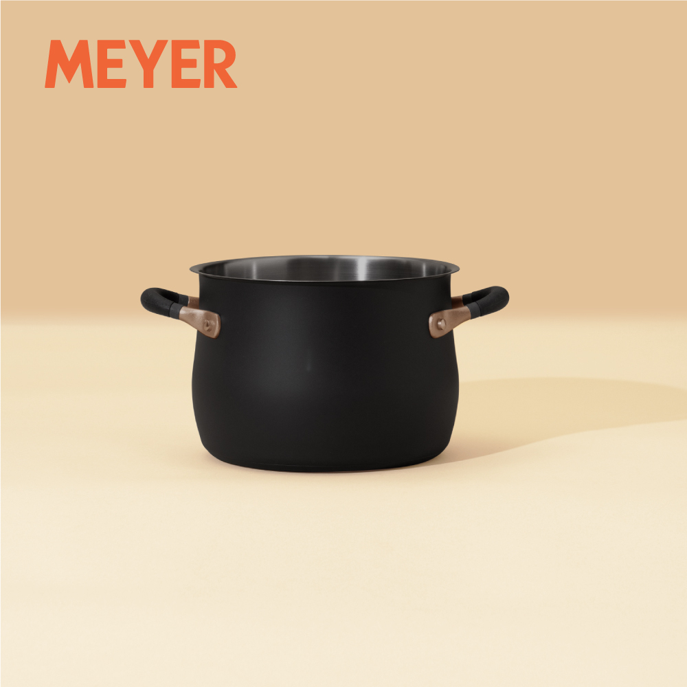 《MEYER Accent》不鏽鋼20公分/4.7L雙耳湯鍋(電磁爐/IH爐)(微金亞光黑)