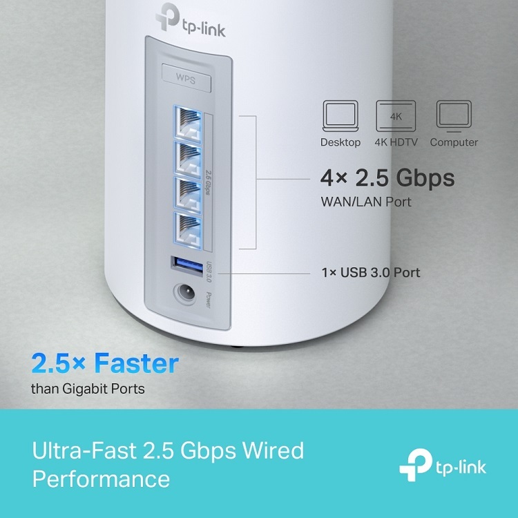TP-Link Deco BE65 2P BE11000 メッシュWi-Fi 7 TP-LINK BE11000 メッシュWi-Fi 7システム 2パック Deco BE65