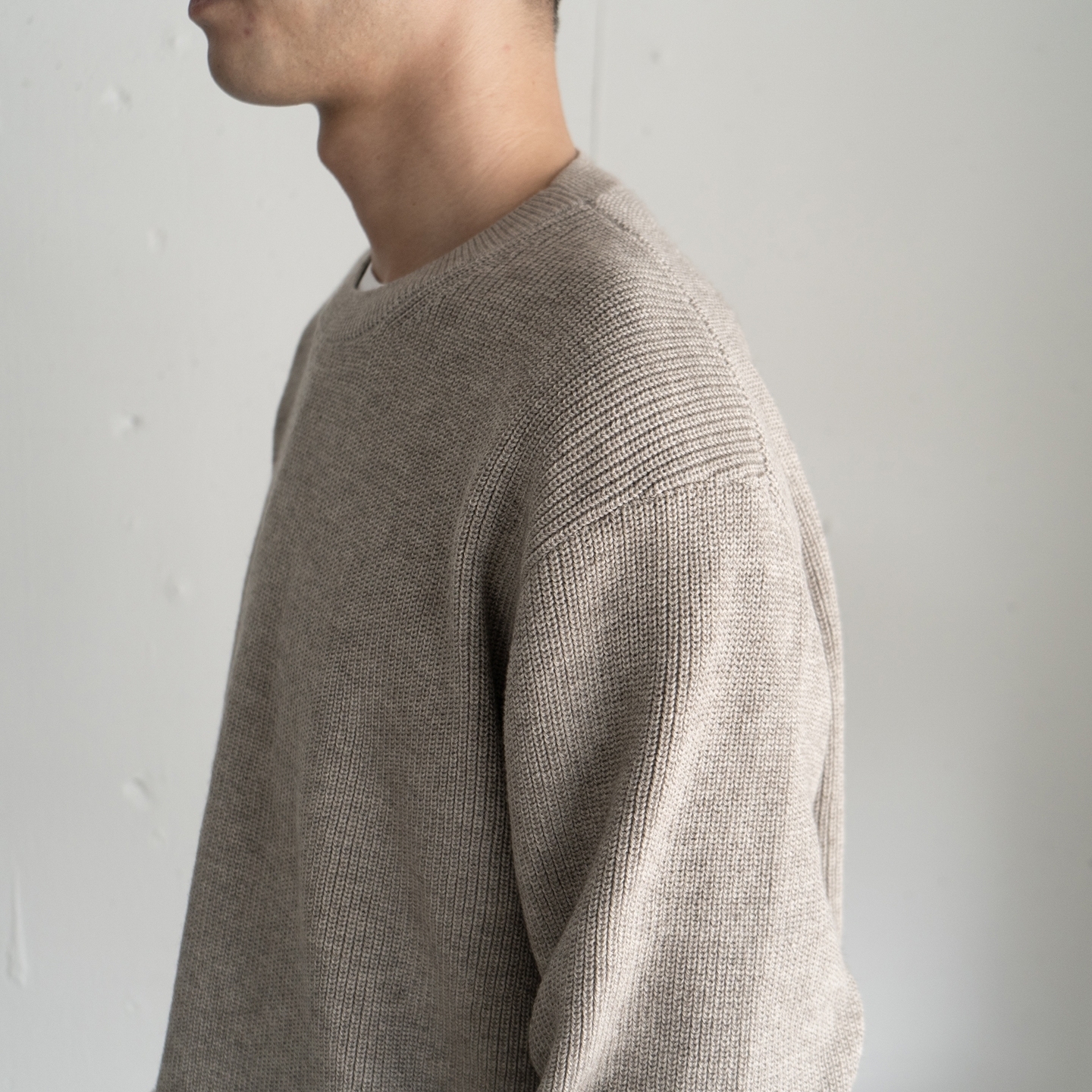 STILL BY HAND - Yak blend cotton sweater / 2COLORS