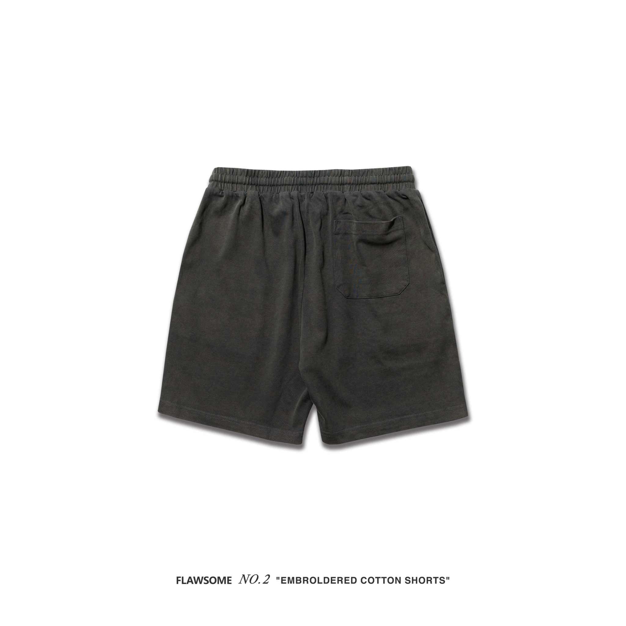 FLAWSOME NO.2 "EMBROLDERED COTTON SHORTS"綠