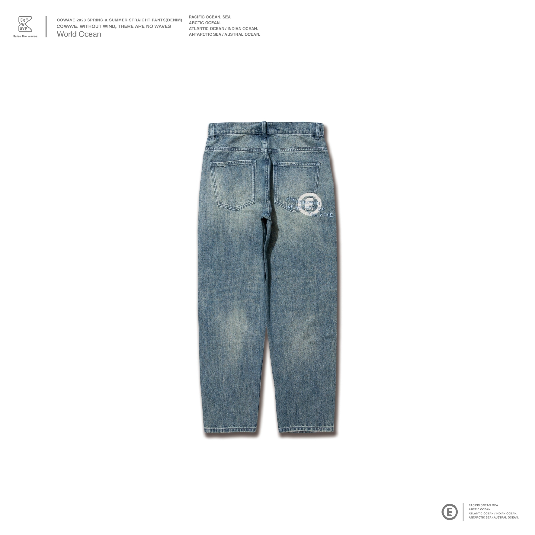 Cowave 2023 Spring & Summer Straight Pants (Denim)