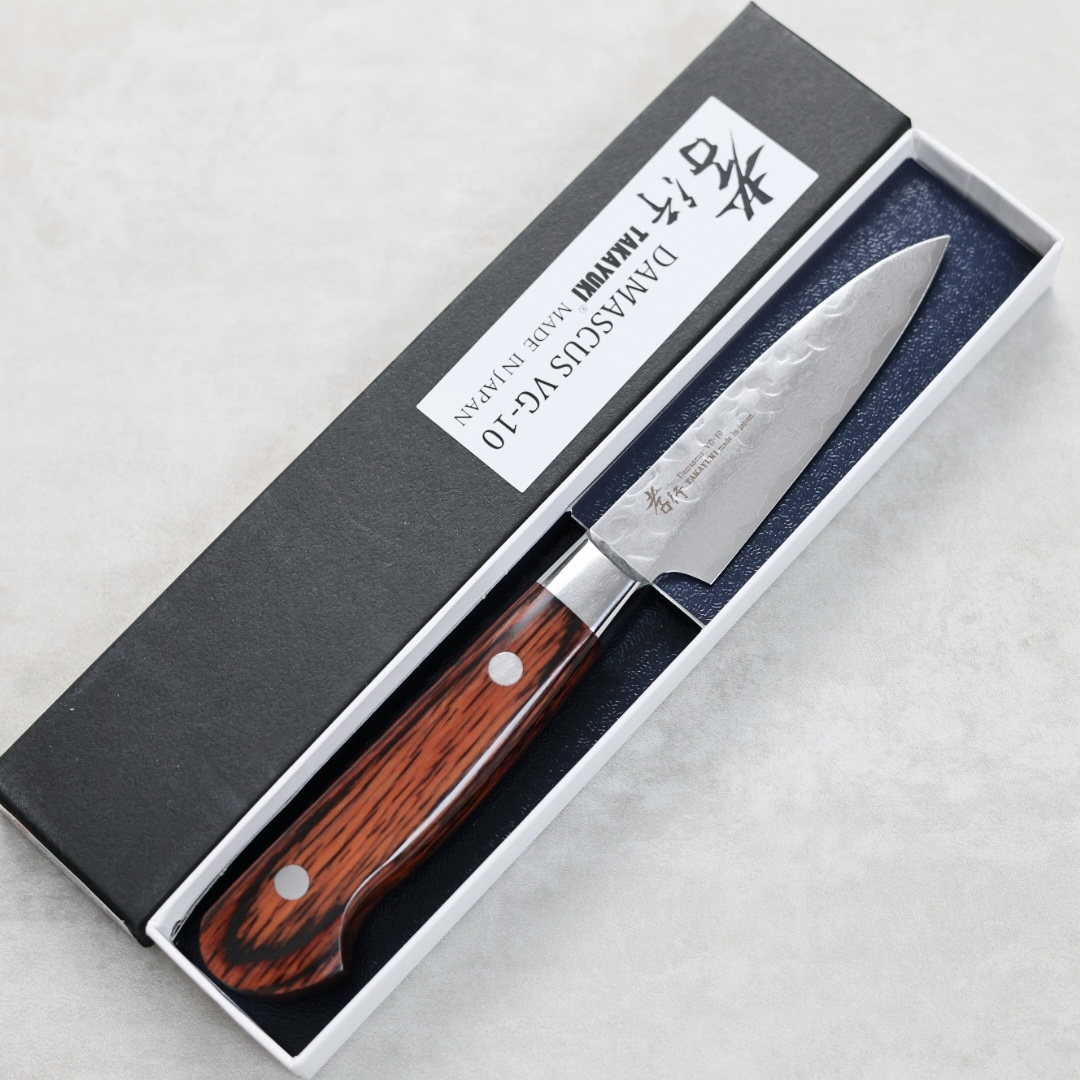 堺孝行 蔬果刀 80mm VG10鋼 33層鎚目大馬士革 洋柄