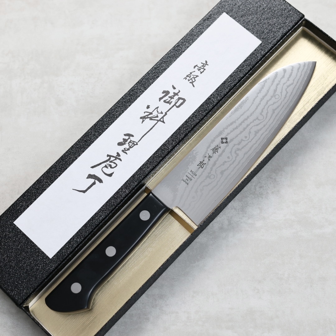 藤次郎 DP 三德 170mm VG10鋼 霞流 洋柄