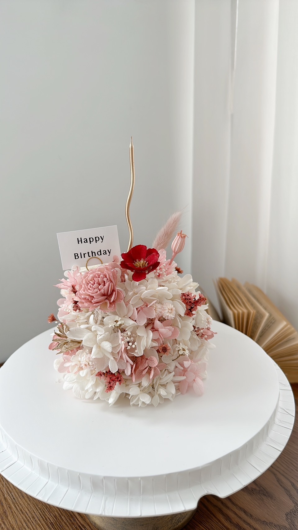 永生繡球花蛋糕 (不可食用)