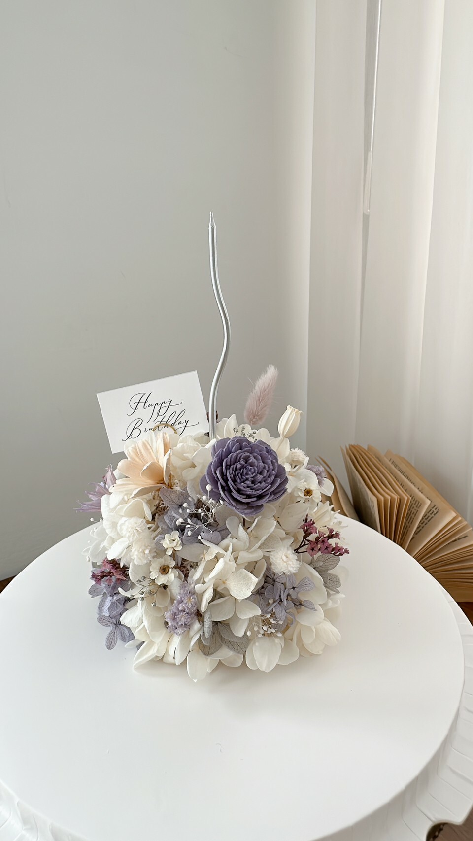 永生繡球花蛋糕 (不可食用)