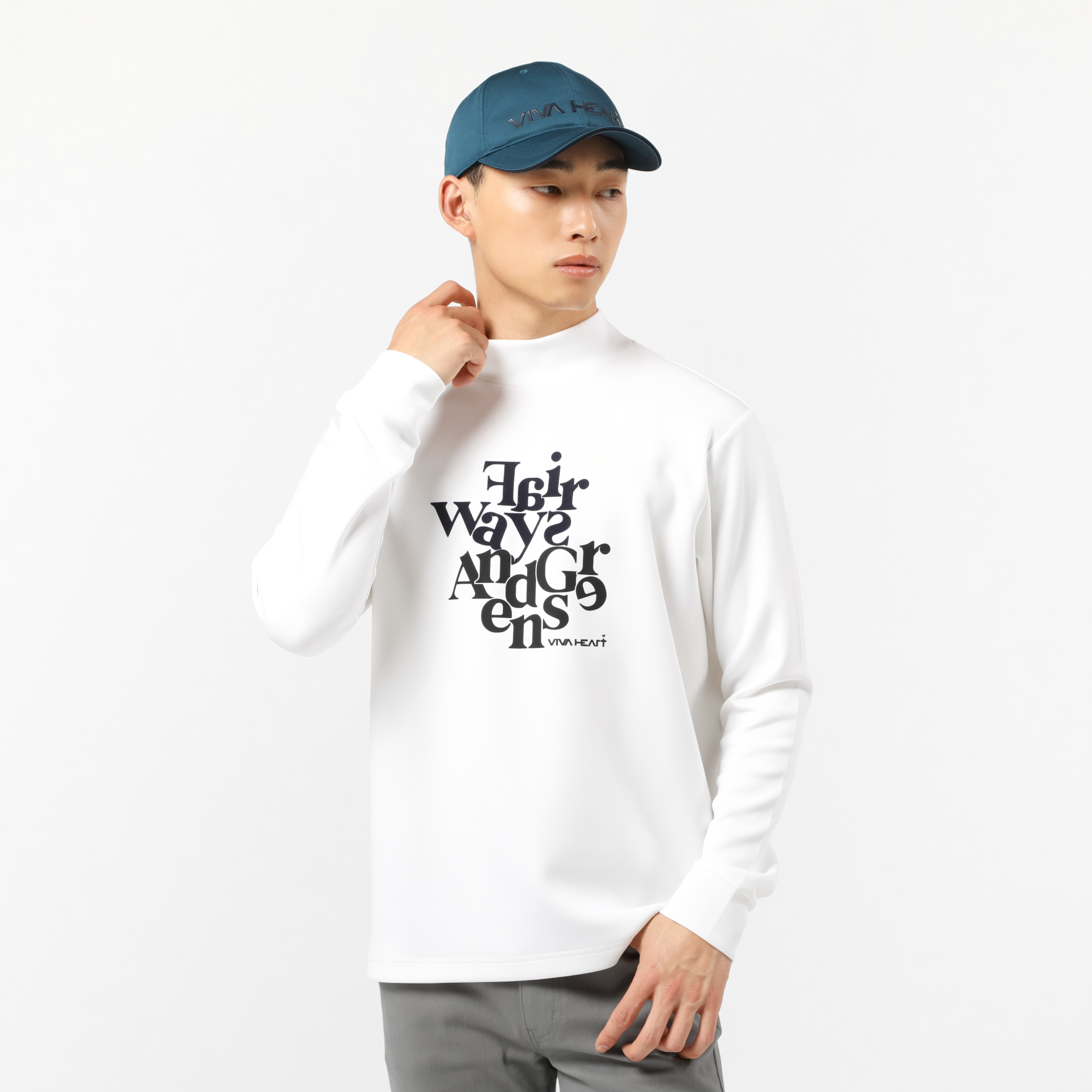 男士-彈力長袖高領衫