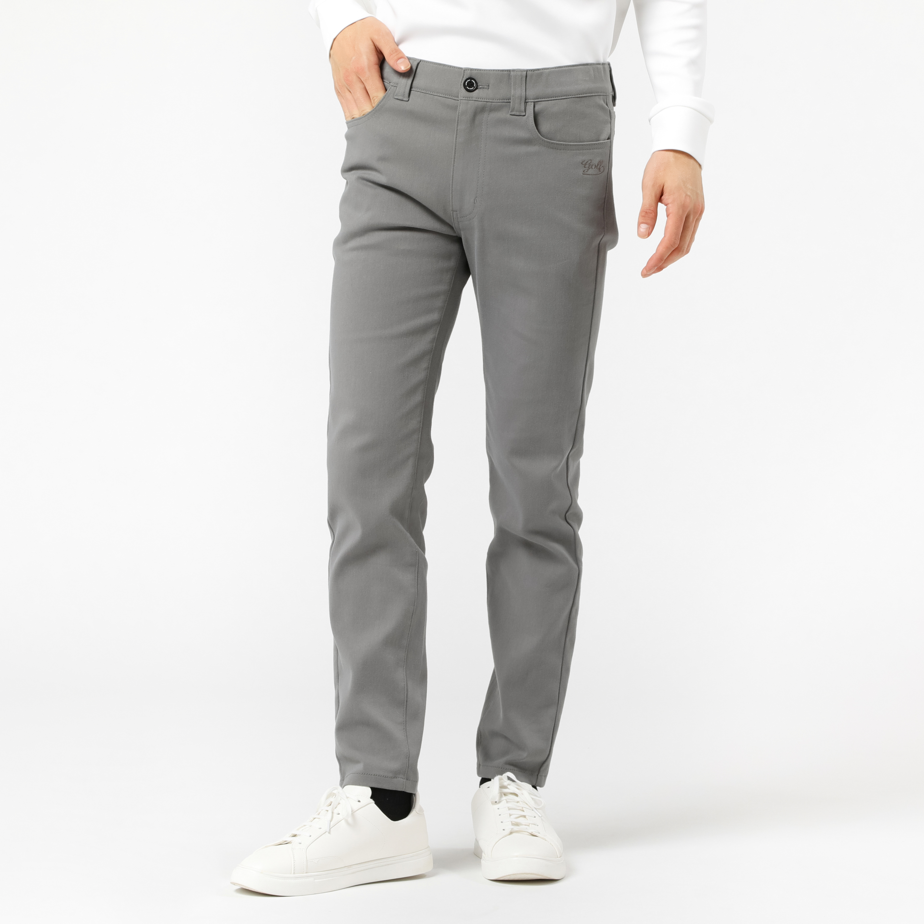 男士-彈力合身長褲