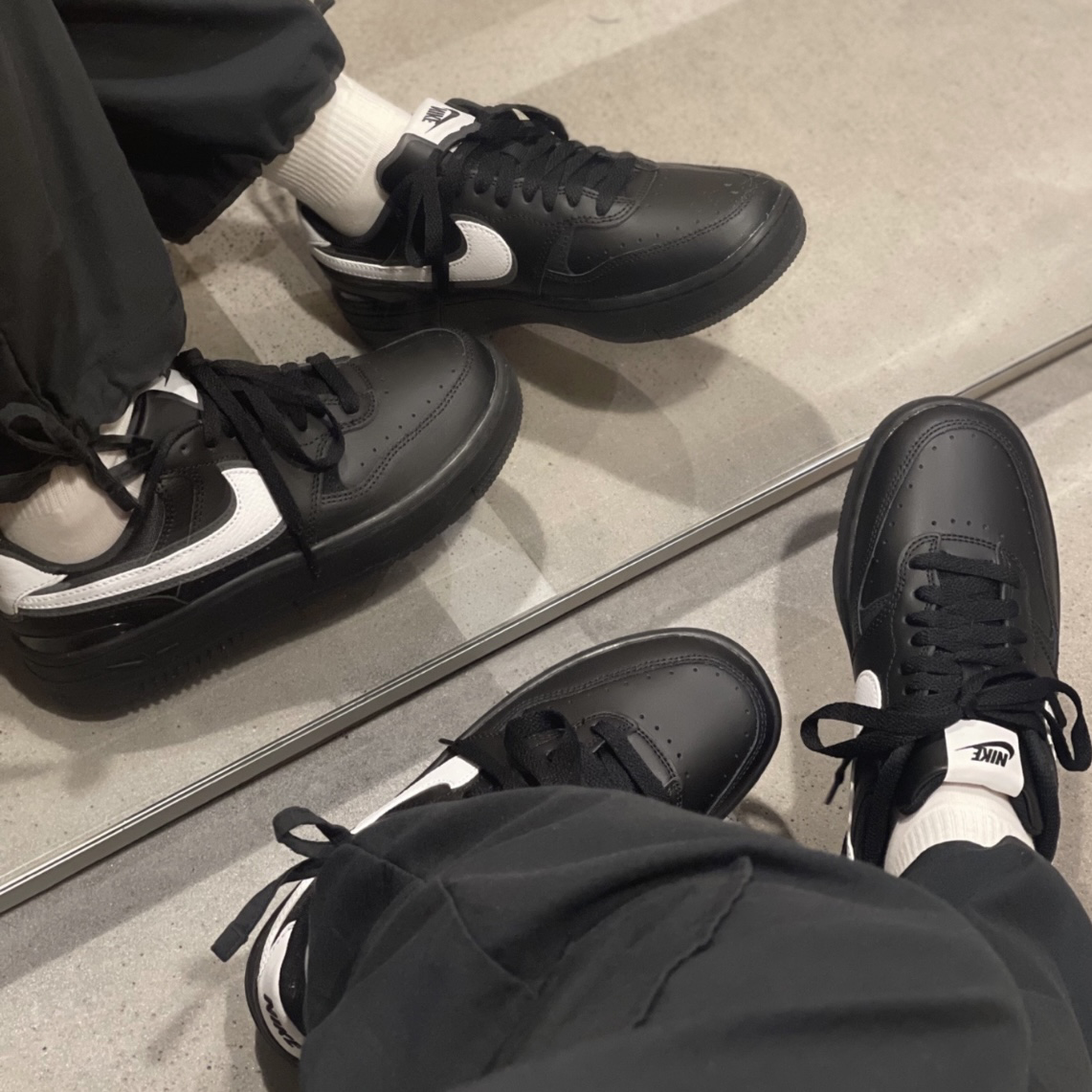 Nike Gamma Force Black White Orca 黑白大勾 黑底白勾