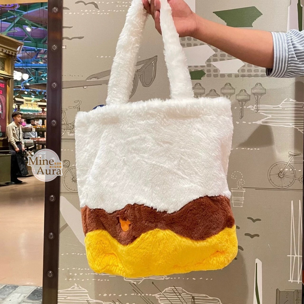 (限時特價) 2023萬聖節限定 達菲 Duffy 和朋友們系列 絨毛大頭造型 手提包 -上海迪士尼樂園