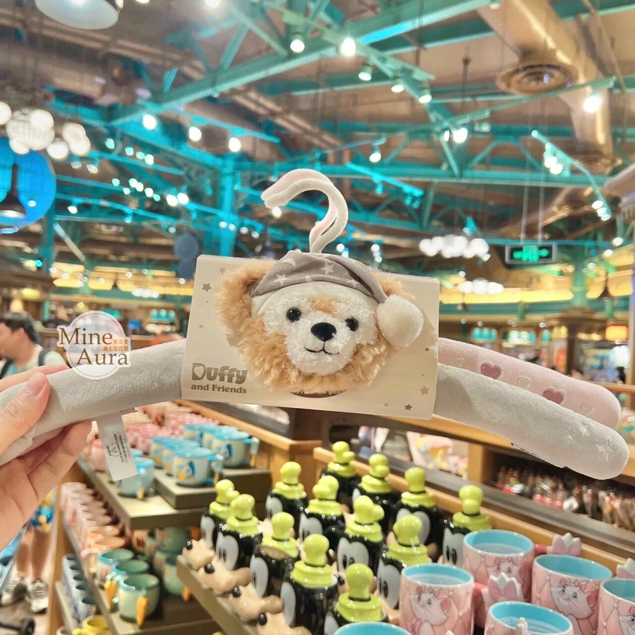 暖暖家居 達菲 Duffy 雪莉玫 ShellieMay 大頭絨毛造型 衣架2入組 -上海迪士尼樂園