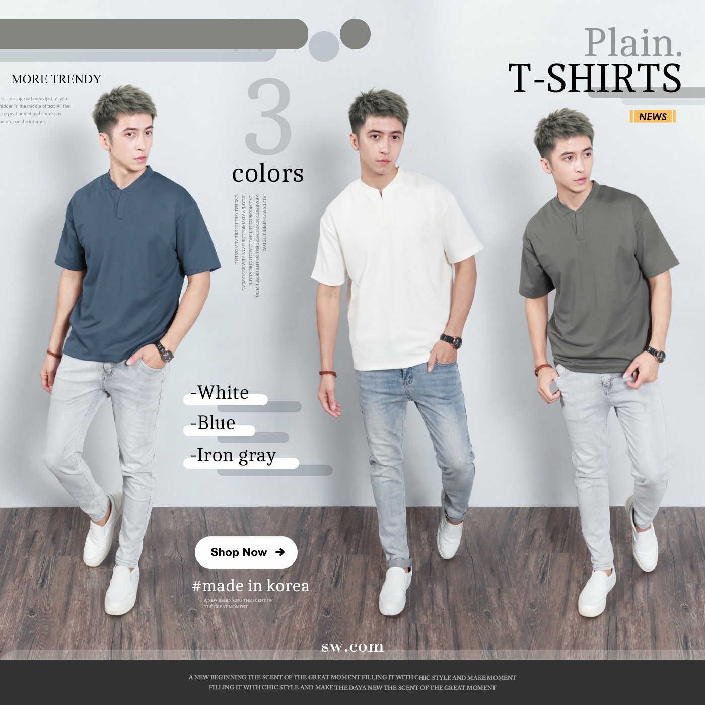 【K11822】正韓Vc 韓國製 開襟小V領 橫紋紋路彈性萊卡棉 質感佳 觸感舒適 落肩短袖大學T