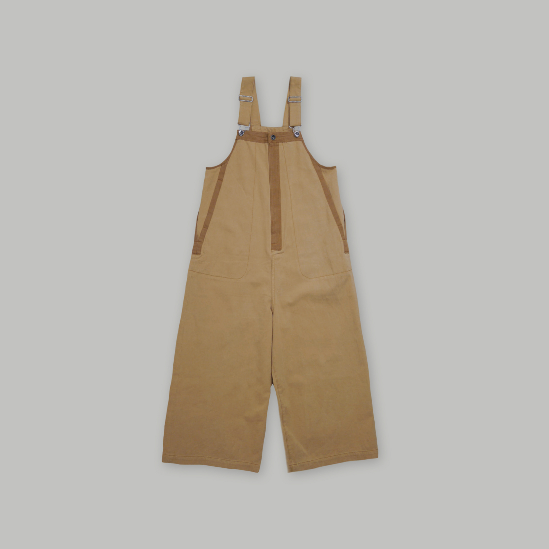 J.P.L. 吊帶細絨斜紋工作寬褲 ╭ 2色 ╮