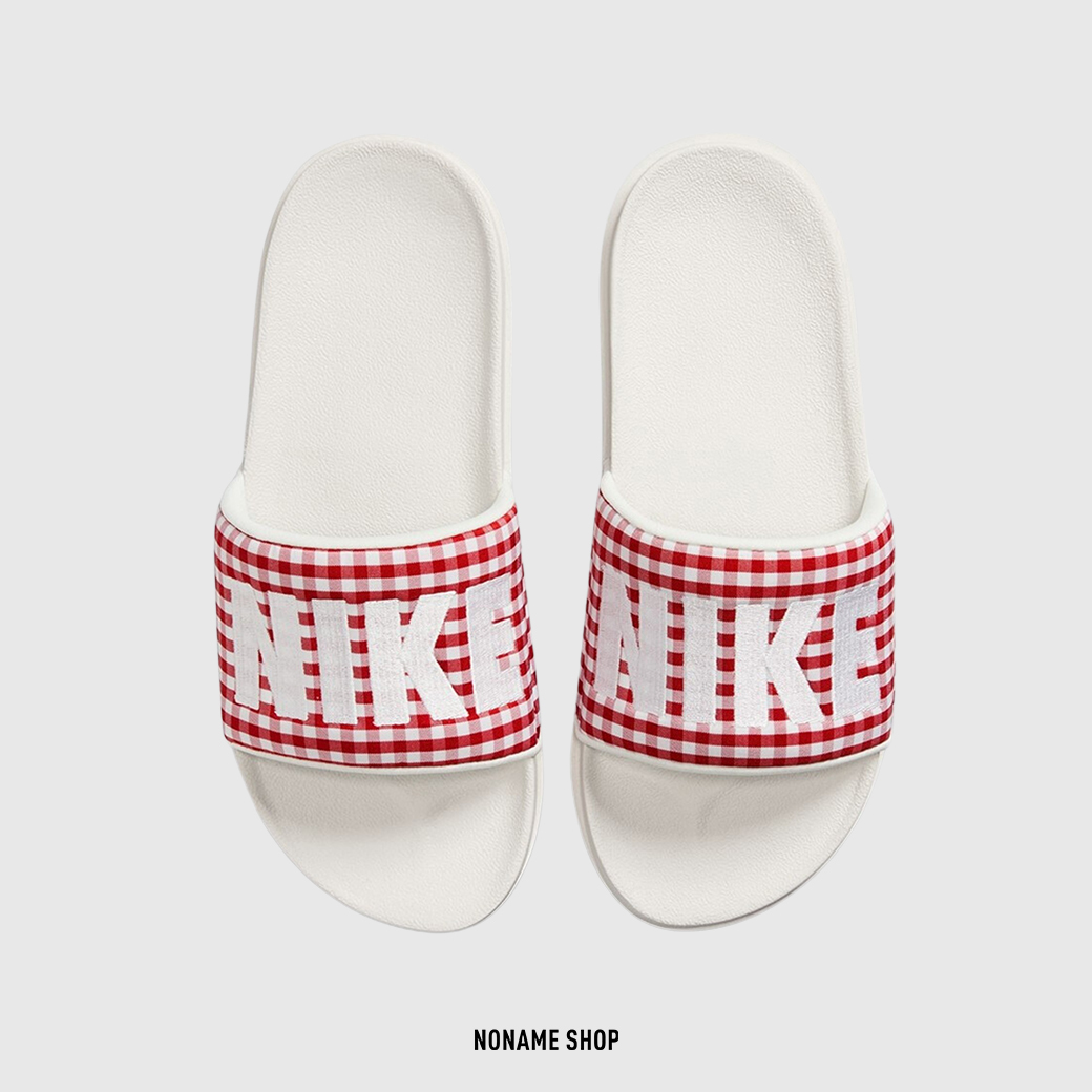 NIKE OFFCOURT SLIDE PRNT 拖鞋 紅格紋 (女款)