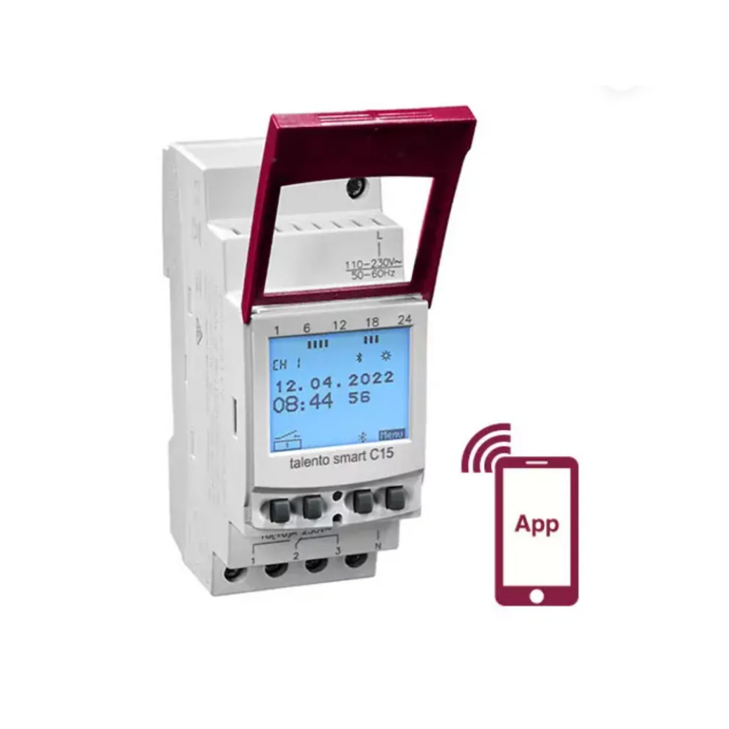 GRASSLIN 43.03.0001.1 數字定時器，TALENTO SMART C15，DIN 導軌安裝