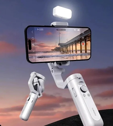 性價比之王！$529一部入門級三軸穩定器！仲要有埋獨立磁吸補光燈！Hohem iSteady XE 極輕手機三軸穩定器(iSteady 7.0防抖算法|259G|補光燈|3種光色|10級亮度)