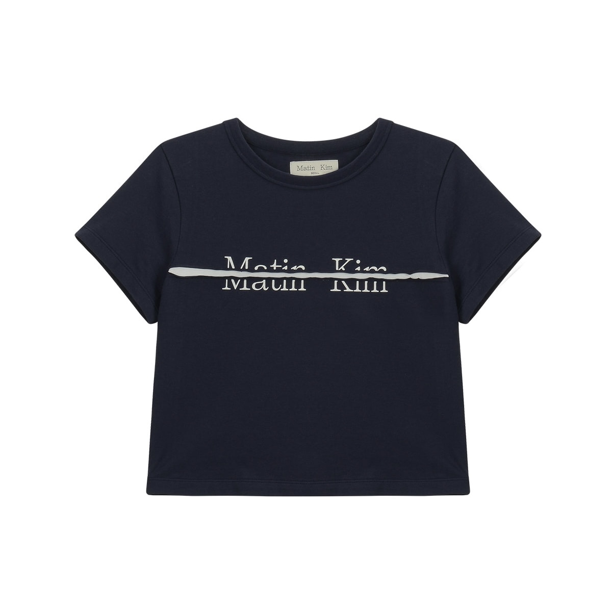 ☆韓国の人気☆【MATIN KIM】☆LOGO CUTTED CROP TO.P☆24SS☆-