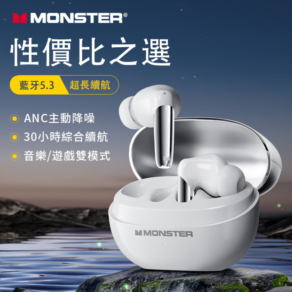 Monster GT12 Pro アクティブ ノイズ キャンセリング トゥルー ワイヤレス ヘッドフォン - ヘッドホン・イヤホン - その他の素材 ブラック