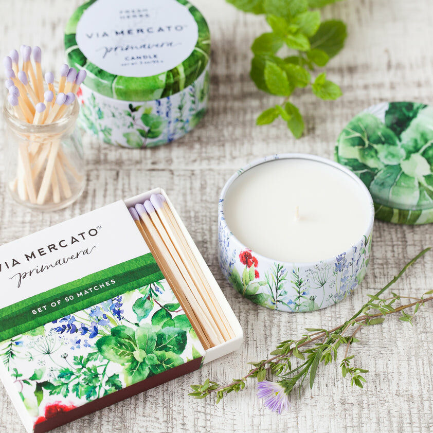 【VIA MERCATO】Primavera Mini Candle - Fresh Herbs