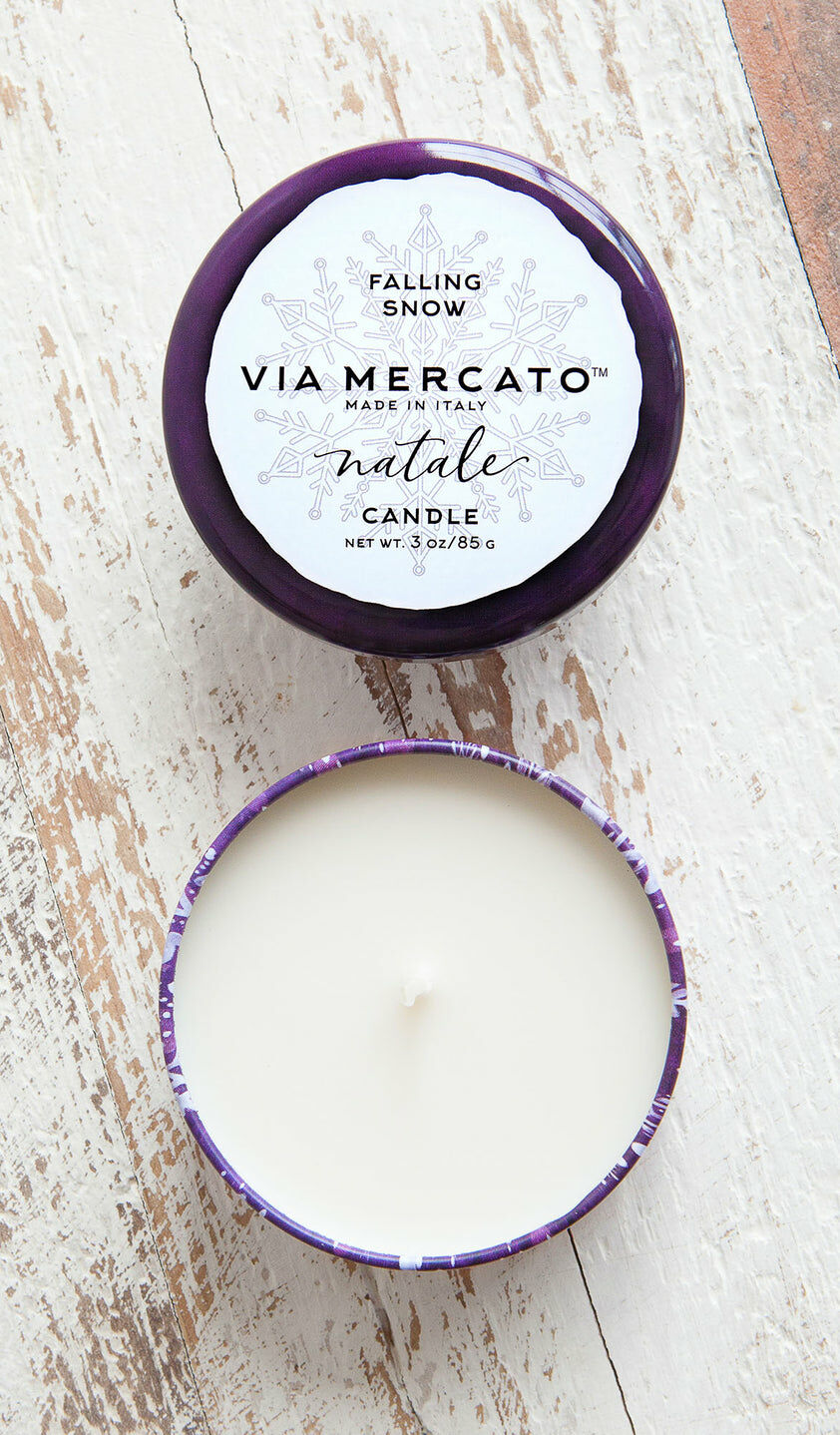 【VIA MERCATO】Natale Mini Candle - Falling Snow