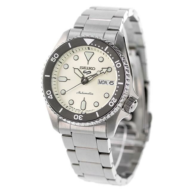 Seiko 55周年記念 精工 5 SPORTS Mechanical Men's Metal Watch Band SRPK31K1  5號運動款手錶「運動風格」38毫米香檳白