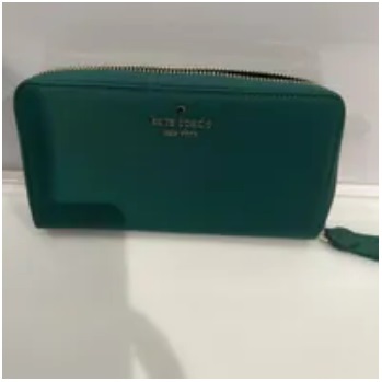 [S] KATE SPADE KC631 CHELSEA KSNYL LARGE CONTINENTAL WALLET,DEEP JADE, 196021323027 (SKS806)