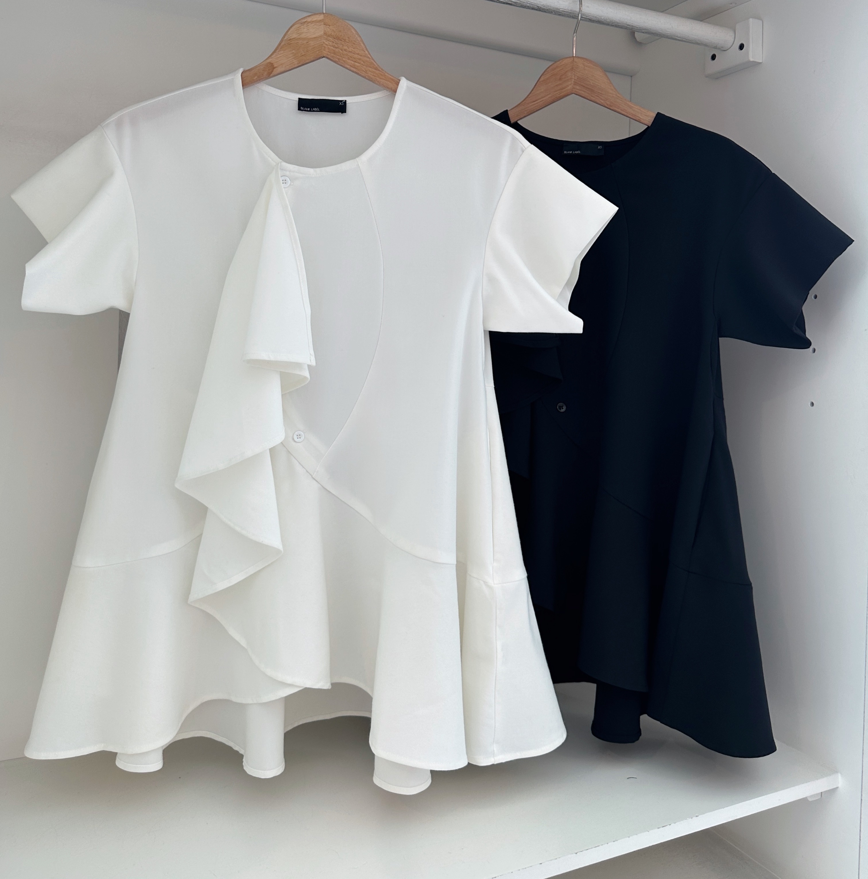 S/SLEEVE RUFFLED BLOUSE