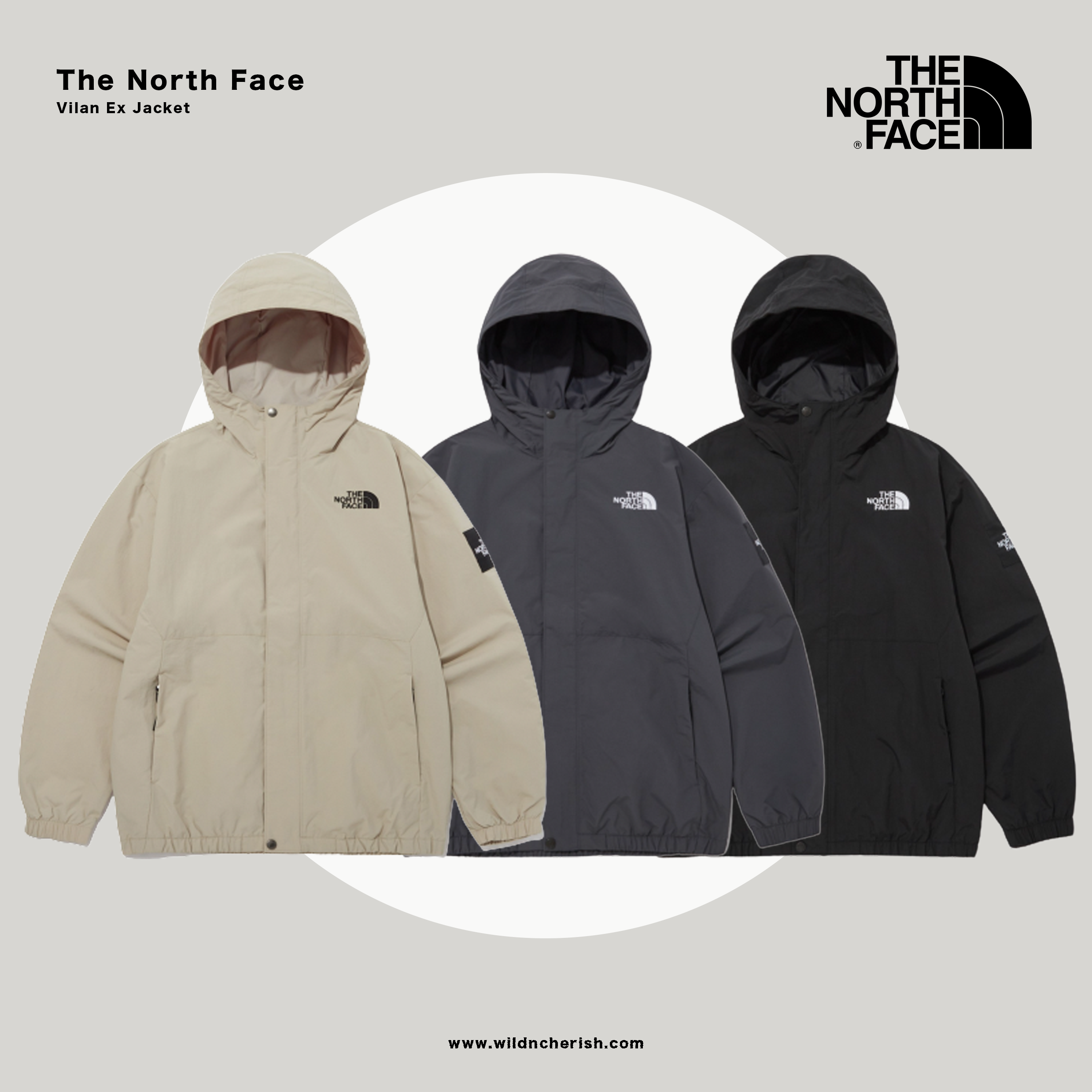 預訂| The North Face Vilan Ex Jacket 風褸黑色卡其深灰