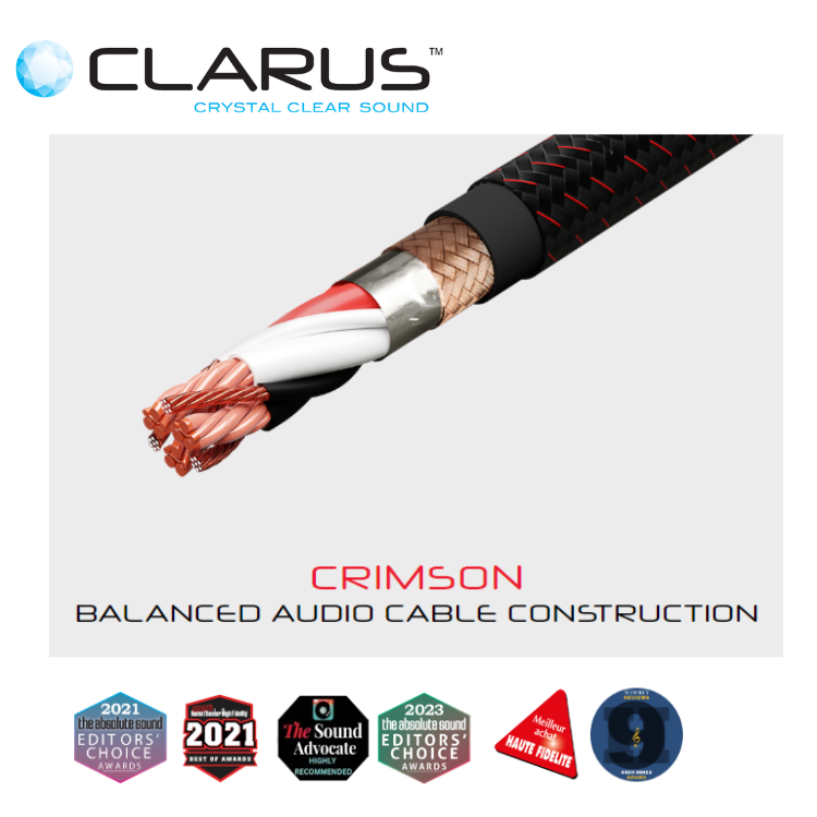 Clarus Crimson 旗艦全平衡模擬音頻 XLR 接線 (單結晶超純銅/PC-OCC) (1對)