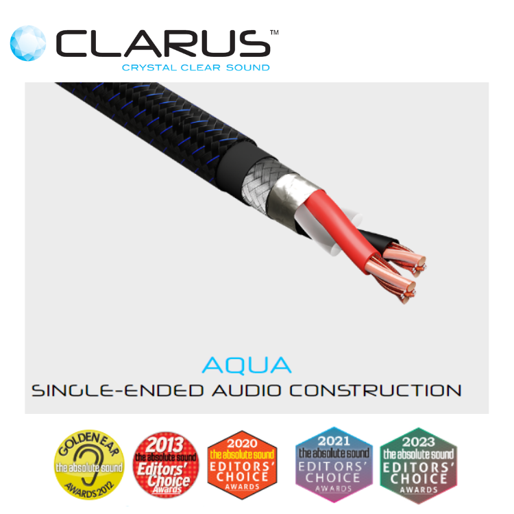 Clarus Aqua 單端模擬音頻RCA接線 (單結晶超純銅/PC-OCC) (1對)