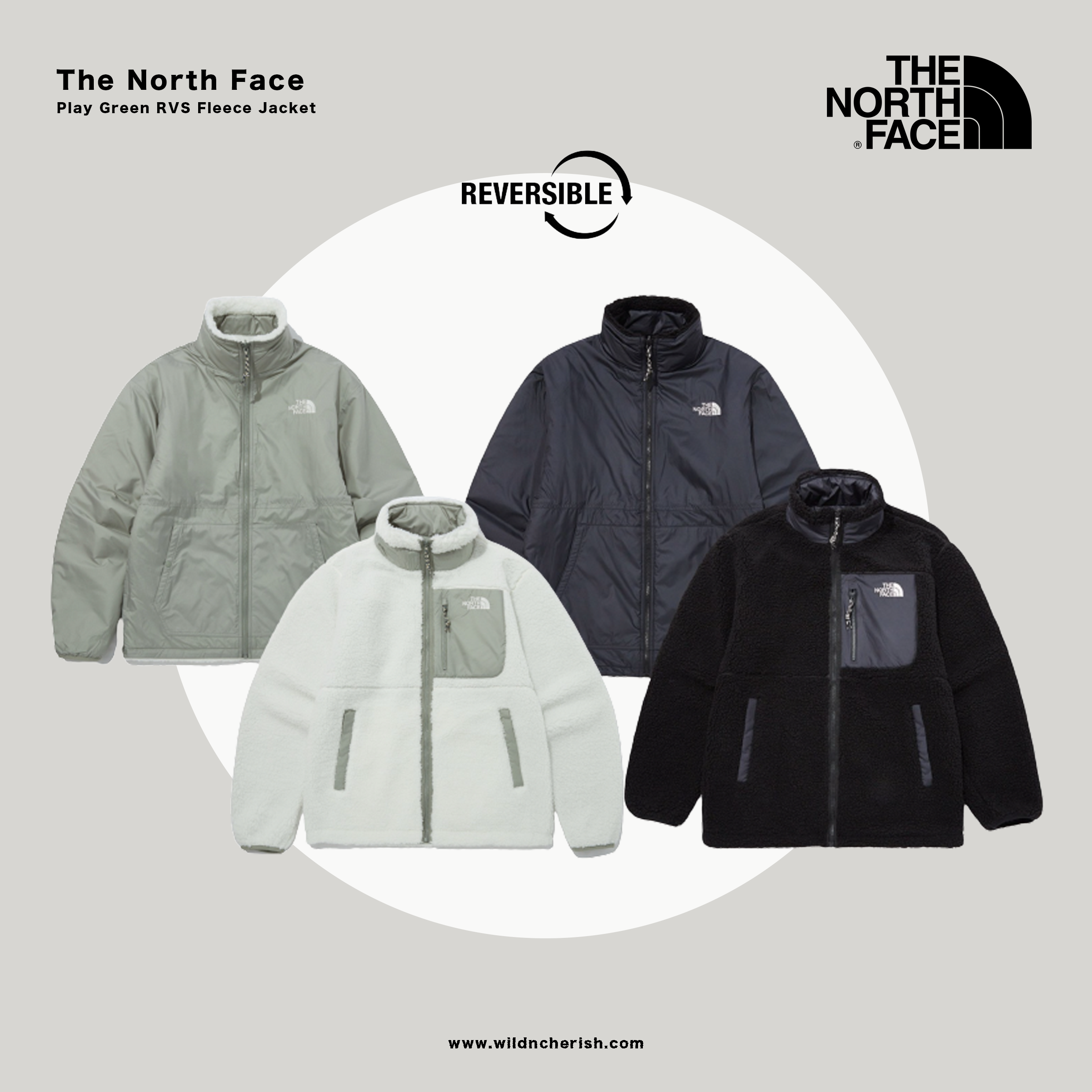 預訂| The North Face Play Green RVS Fleece Jacket 雙面外套