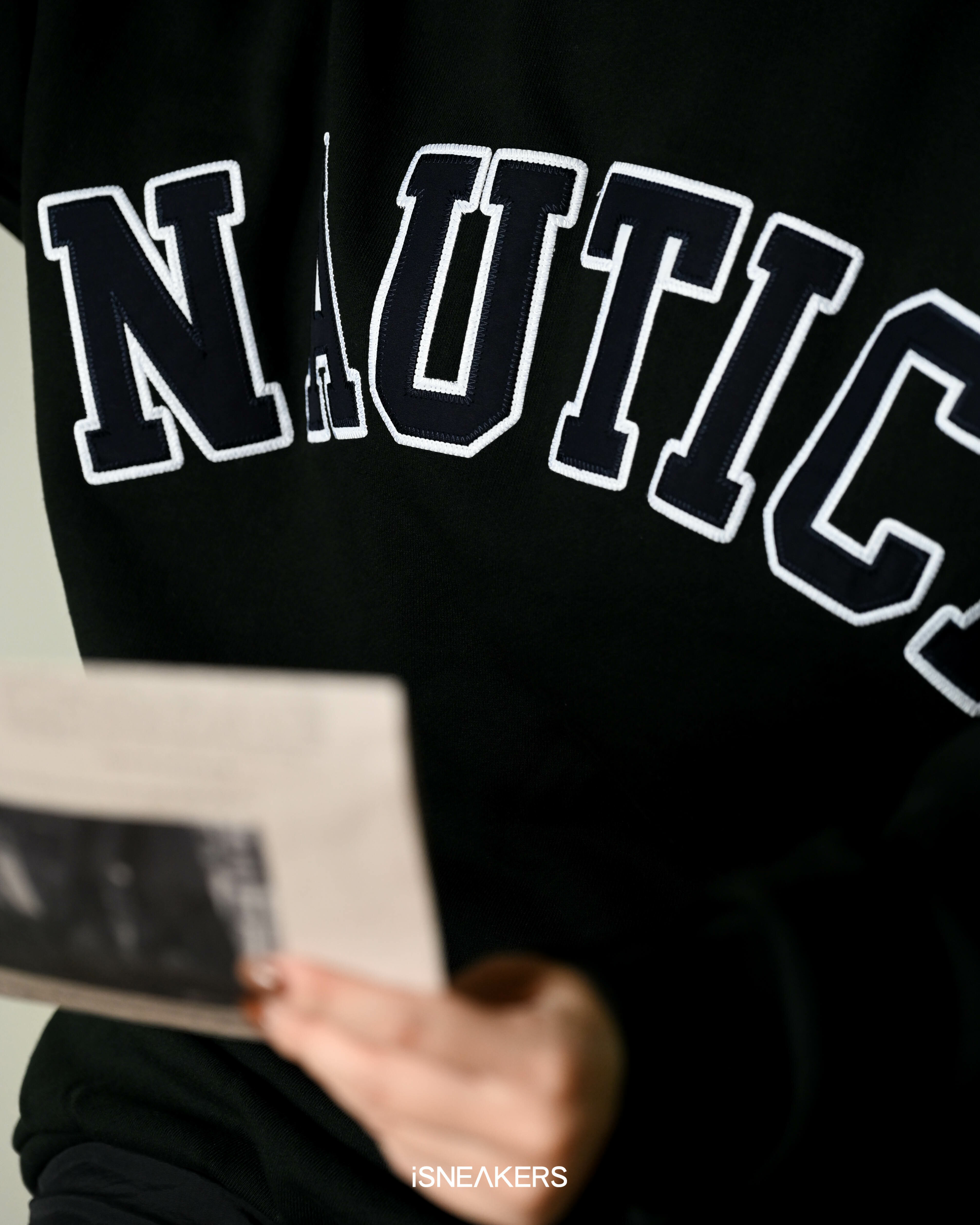 iSNEAKERS｜Nautica Arch Logo 大學T 黑 灰 海軍藍 白 棕色