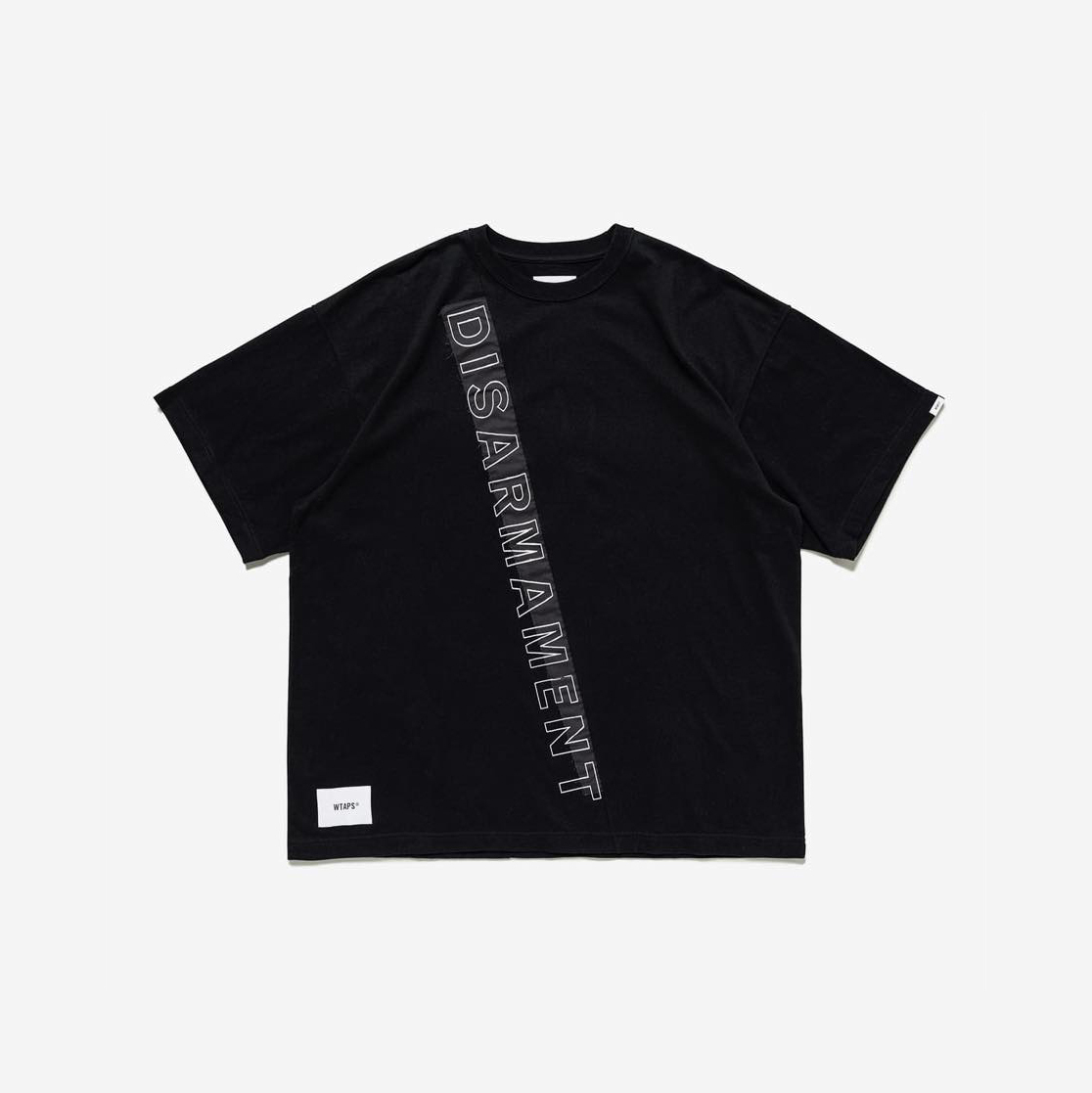 -(B4b03)-WTAPS OBJ / SS / COTTON. DISARMAMENT 短T 黑色/橄欖綠-232ATDT-CSM01