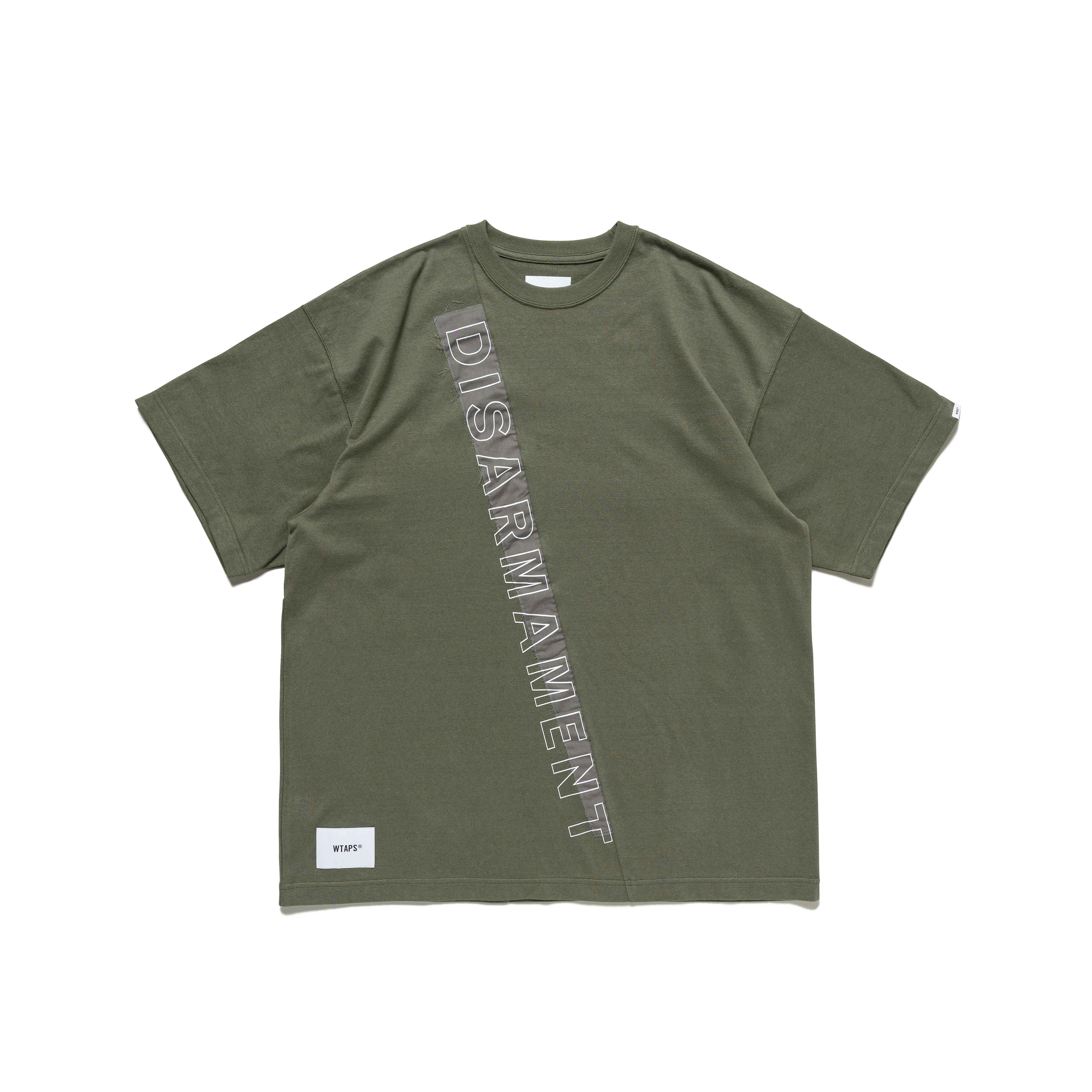 -(B4b03)-WTAPS OBJ / SS / COTTON. DISARMAMENT 短T 黑色/橄欖綠-232ATDT-CSM01